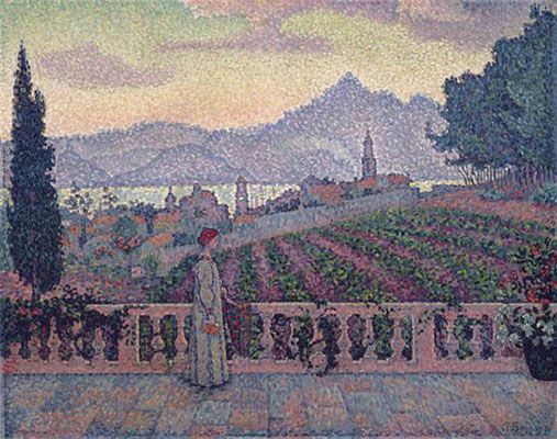 Dáma na terase, Paul Signac